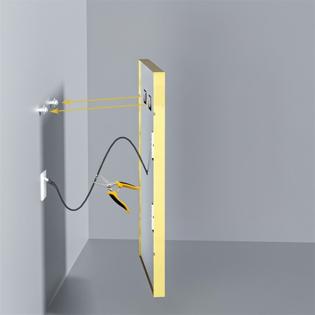 Luxury Gold Frame Rectangular LED Mirror