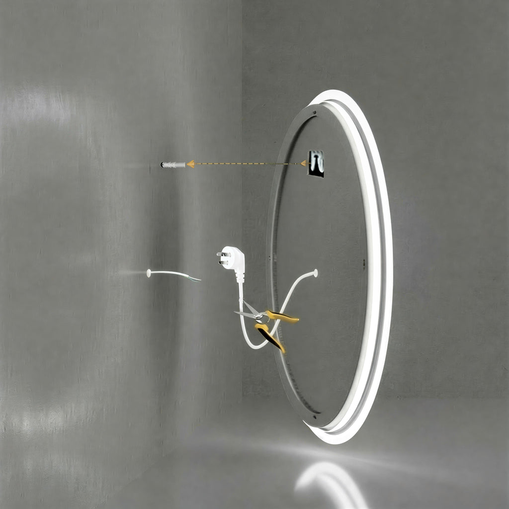 Modern Round Backlit LED Mirror