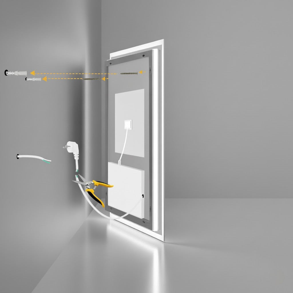 Minimalist Backlit LED Wall Mirror